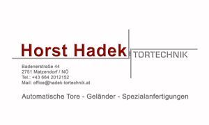 Visitenkarte Horst Hadek